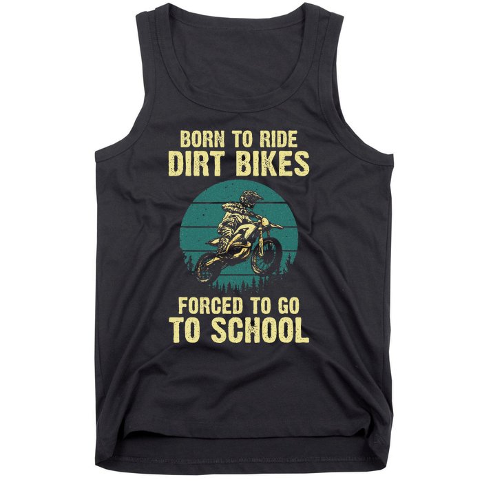 Cute Dirt Bike Art For Motorcycle Dirtbike Racing Tank Top