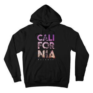 California Dreaming Beach Palm Tree Summer Vacation Surfing Tall Hoodie