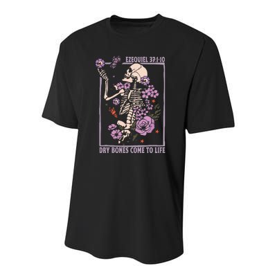 Christian Dry Bones Come To Life Youth Performance Sprint T-Shirt