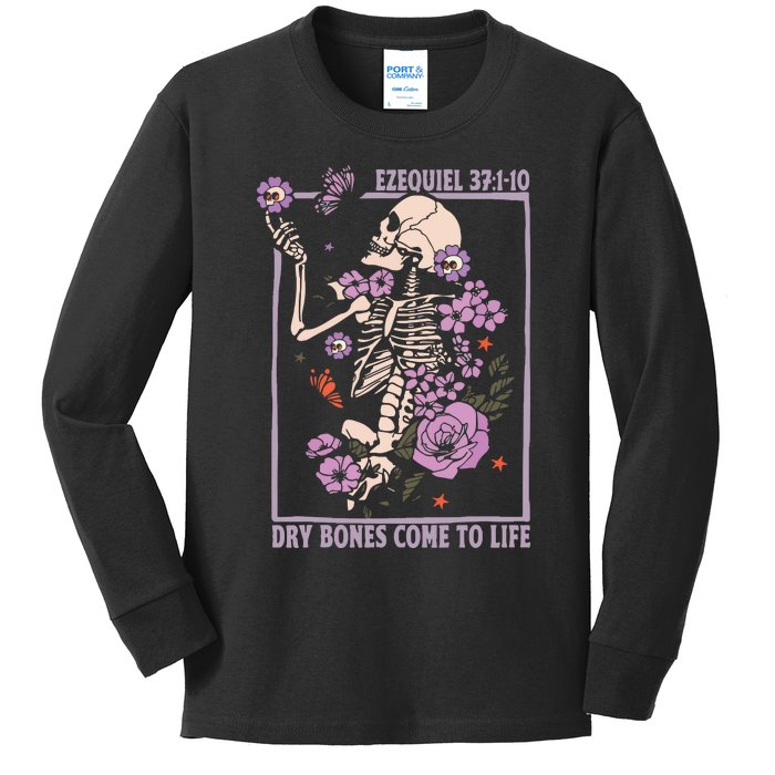 Christian Dry Bones Come To Life Kids Long Sleeve Shirt