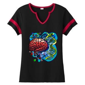 Cool DNA Brain Ladies Halftime Notch Neck Tee