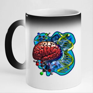 Cool DNA Brain 11oz Black Color Changing Mug