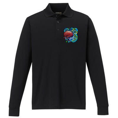 Cool DNA Brain Performance Long Sleeve Polo