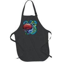 Cool DNA Brain Full-Length Apron With Pockets