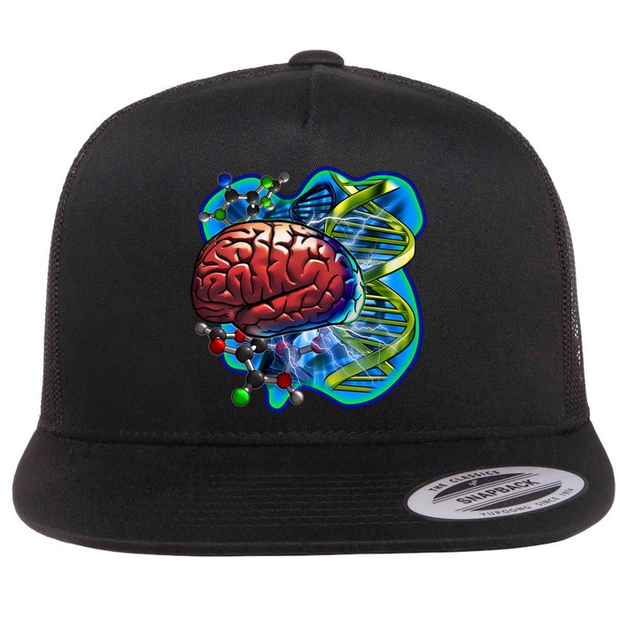 Cool DNA Brain Flat Bill Trucker Hat