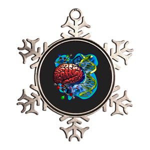 Cool DNA Brain Metallic Star Ornament