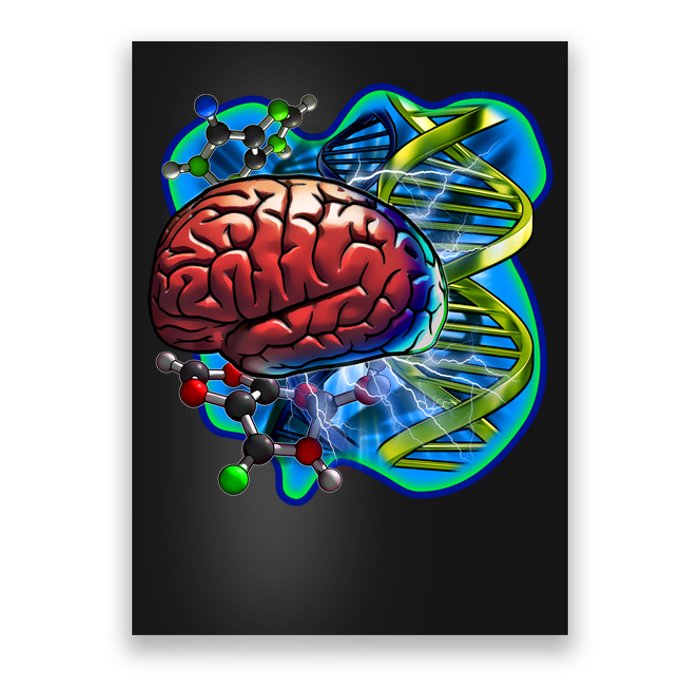 Cool DNA Brain Poster