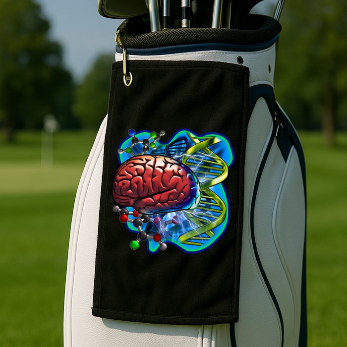 Cool DNA Brain Golf Towel