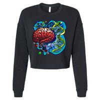 Cool DNA Brain Cropped Pullover Crew