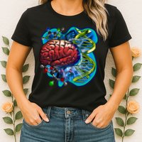 Cool DNA Brain Womens T-Shirt