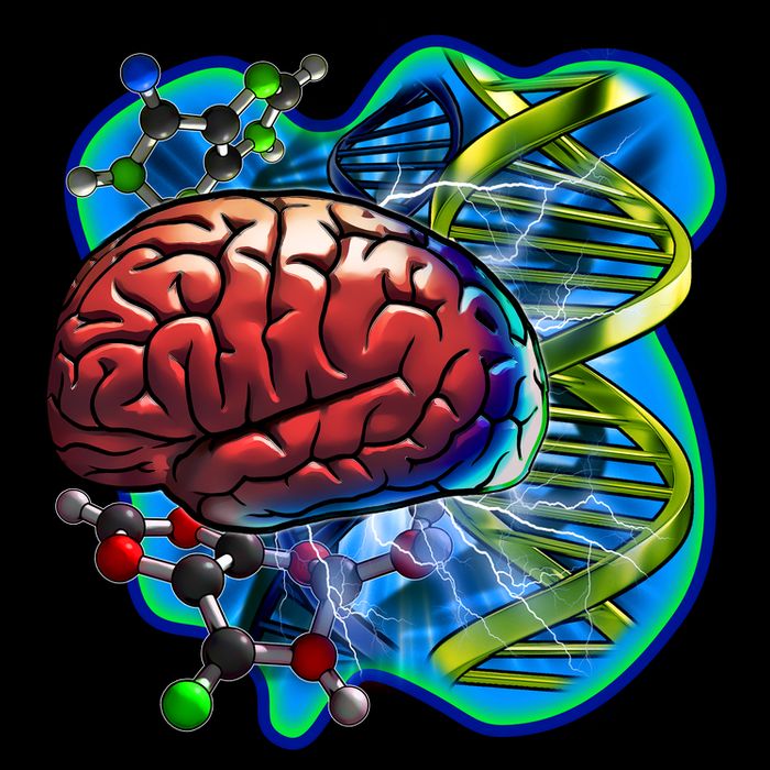 Cool DNA Brain Women's V-Neck T-Shirt
