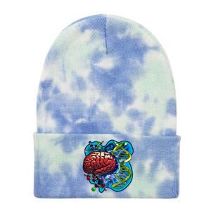 Cool DNA Brain Tie Dye 12in Knit Beanie