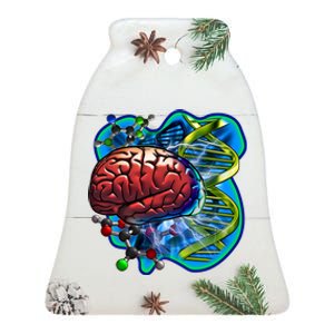 Cool DNA Brain Ceramic Bell Ornament