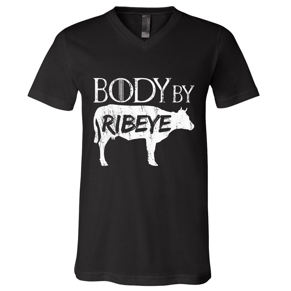Carnivore Diet Body By Ribeye V-Neck T-Shirt