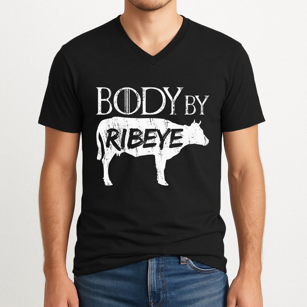 Carnivore Diet Body By Ribeye V-Neck T-Shirt