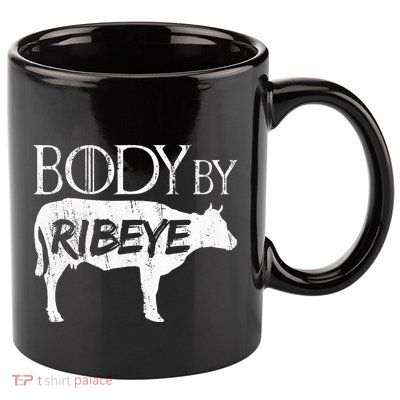 Carnivore Diet Body By Ribeye 11oz C Handle Ceramic Mug