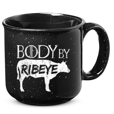 Carnivore Diet Body By Ribeye 15oz Campfire Ceramic Mug