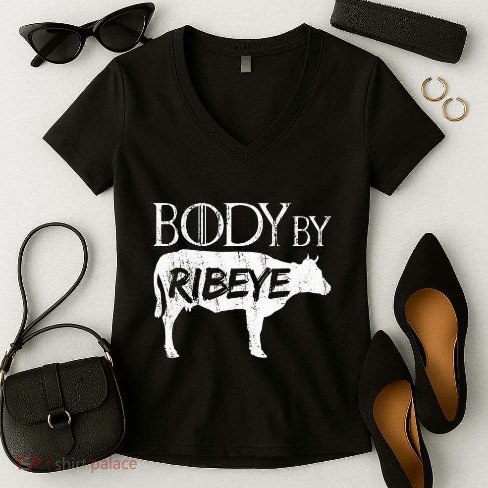 Carnivore Diet Body By Ribeye Women's V-Neck T-Shirt