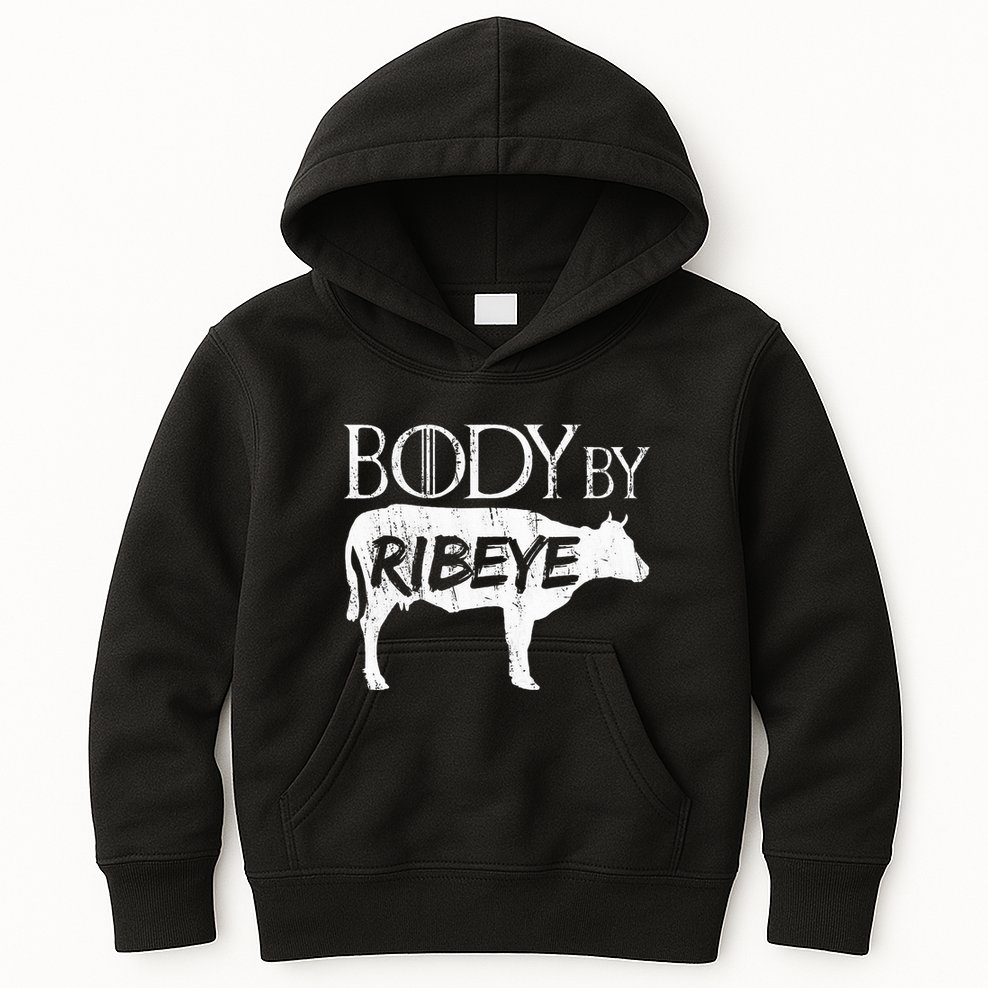 Carnivore Diet Body By Ribeye Kids Hoodie