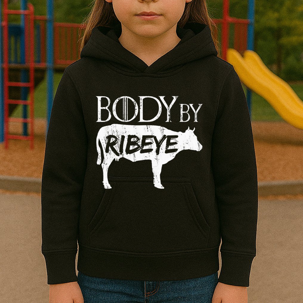 Carnivore Diet Body By Ribeye Kids Hoodie