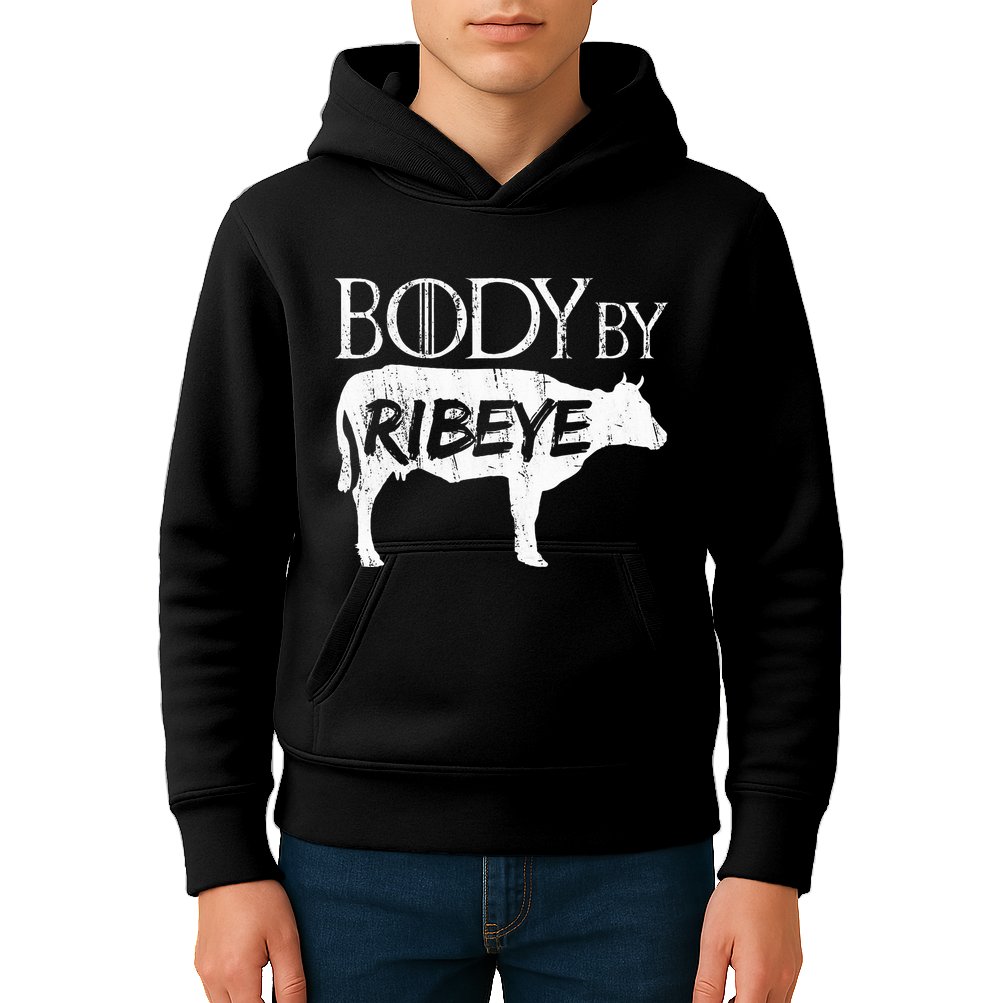 Carnivore Diet Body By Ribeye Kids Hoodie