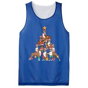 Christmas Dog Boxer Tree Holiday Funny Gift Dog Lover Funny Xmas Cute Gift Mesh Reversible Basketball Jersey Tank