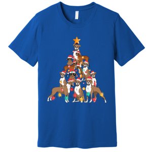 Christmas Dog Boxer Tree Holiday Funny Gift Dog Lover Funny Xmas Cute Gift Premium T-Shirt