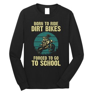 Cute Dirt Bike Art Motorcycle Dirtbike Racing Long Sleeve Shirt