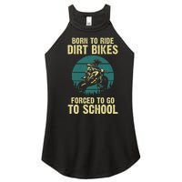 Cute Dirt Bike Art Motorcycle Dirtbike Racing Women’s Perfect Tri Rocker Tank