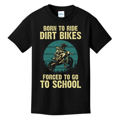 Cute Dirt Bike Art Motorcycle Dirtbike Racing Kids T-Shirt