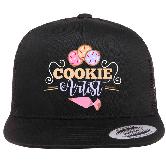 Cookie Decorator Baker Design For Cookie Cutter Fans Flat Bill Trucker Hat