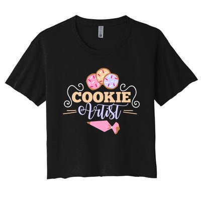 Cookie Decorator Baker Design For Cookie Cutter Fans Women's Crop Top Tee