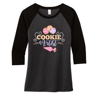 Cookie Decorator Baker Design For Cookie Cutter Fans Women's Tri-Blend 3/4-Sleeve Raglan Shirt