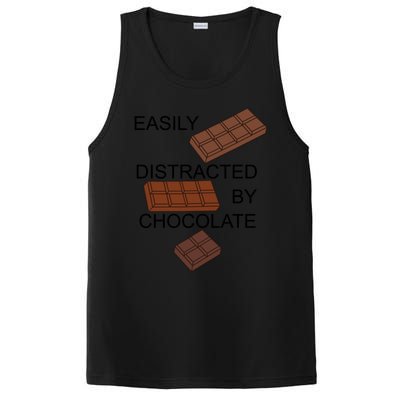 Chocolatier Distracted By Chocolate Funny Quote Gift PosiCharge Competitor Tank