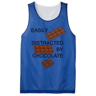 Chocolatier Distracted By Chocolate Funny Quote Gift Mesh Reversible Basketball Jersey Tank