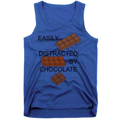 Chocolatier Distracted By Chocolate Funny Quote Gift Tank Top