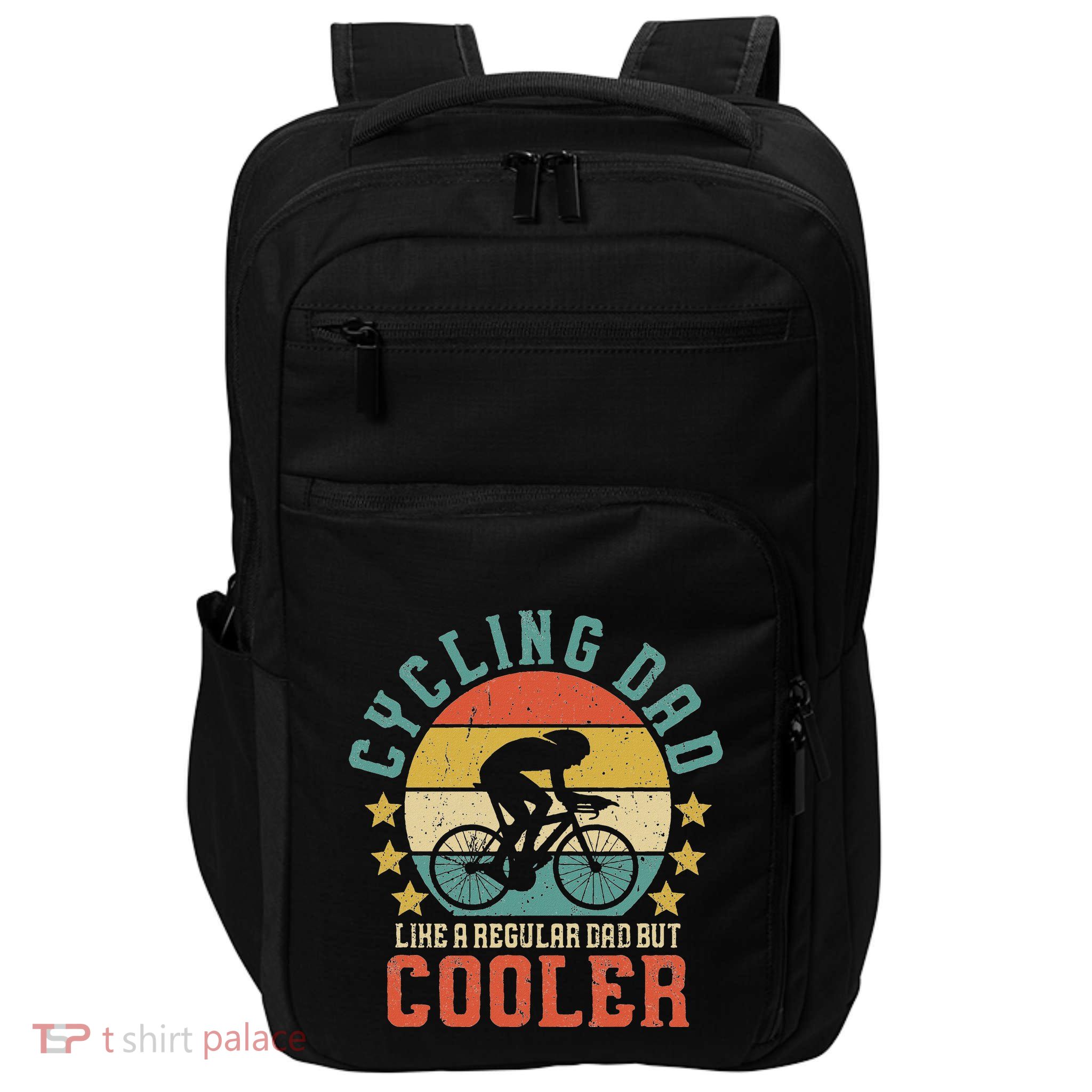 Cycling Dad Bike Rider & Cyclist FatherS Day Impact Tech Backpack