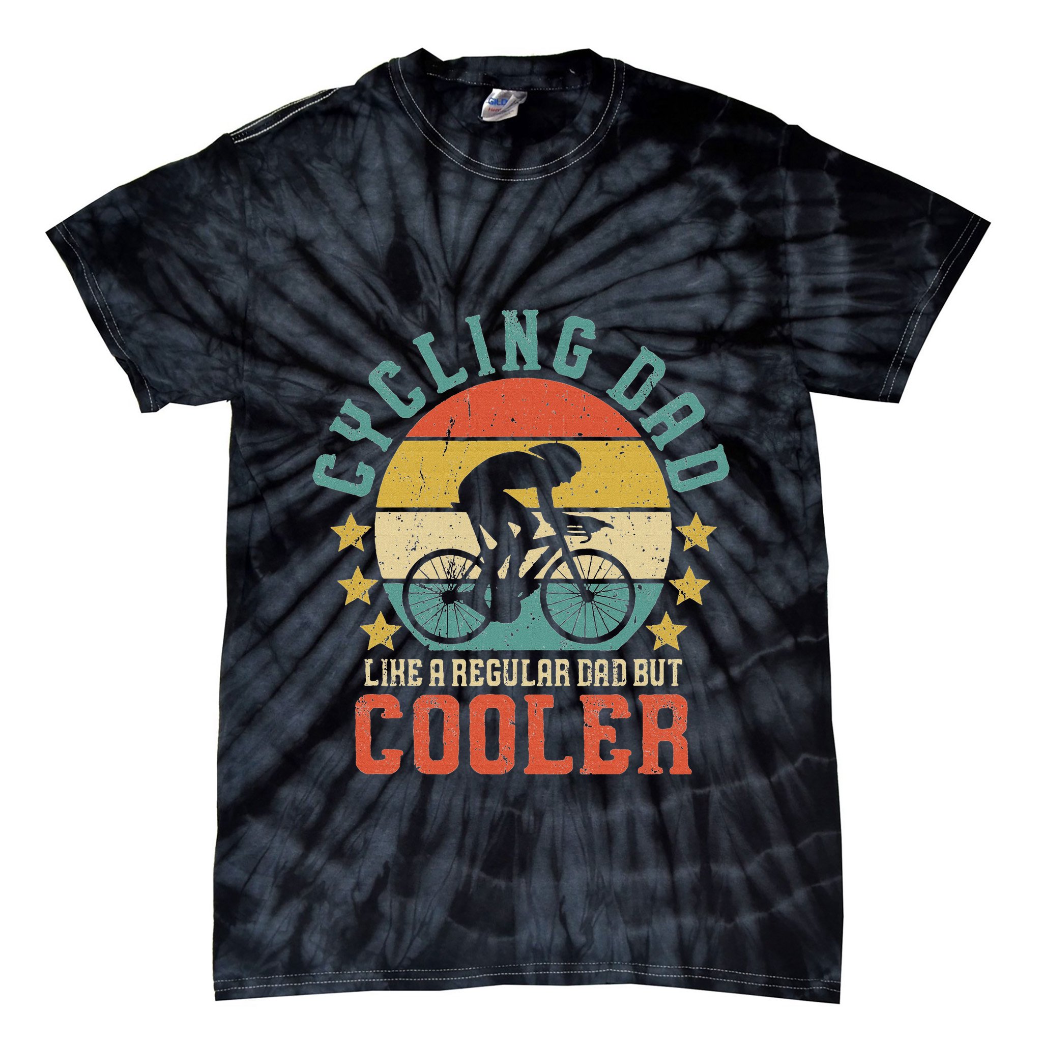 Cycling Dad Bike Rider & Cyclist FatherS Day Tie-Dye T-Shirt