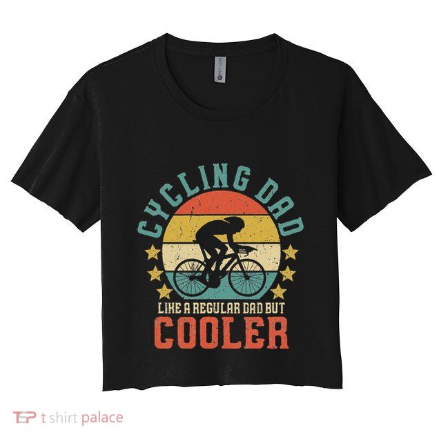 Cycling Dad Bike Rider & Cyclist FatherS Day Crop Top