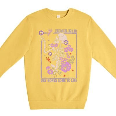 Christian Dry Bones Come To Life Gift Premium Crewneck Sweatshirt