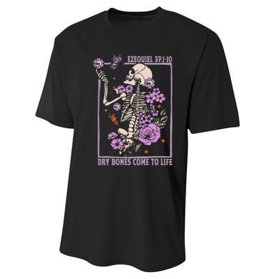 Christian Dry Bones Come To Life Gift Performance Sprint T-Shirt