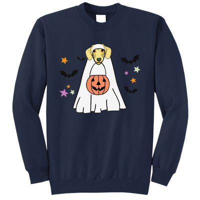 Cream Dachshund Boo Ghost Dog Lover Halloween Tall Sweatshirt