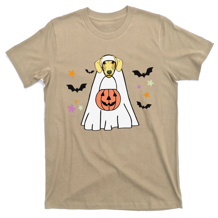 Cream Dachshund Boo Ghost Dog Lover Halloween T-Shirt