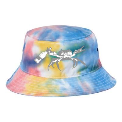 Crab Drinking Beer Tie Dye Newport Bucket Hat