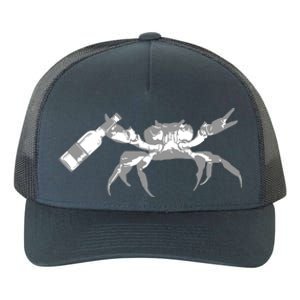 Crab Drinking Beer Yupoong Adult 5-Panel Trucker Hat