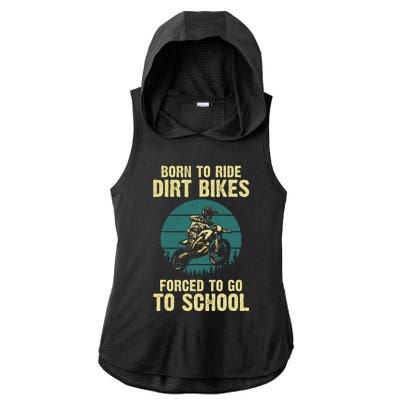 Cute Dirt Bike Art For Women Motorcycle Dirtbike Ladies PosiCharge Tri-Blend Wicking Draft Hoodie Tank