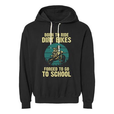 Cute Dirt Bike Art For Women Motorcycle Dirtbike Garment-Dyed Fleece Hoodie