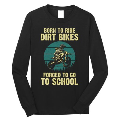 Cute Dirt Bike Art For Women Motorcycle Dirtbike Long Sleeve Shirt