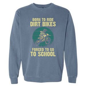 Cute Dirt Bike Art For Women Motorcycle Dirtbike Garment-Dyed Sweatshirt