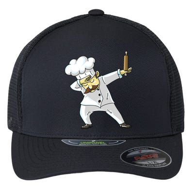 Cute Dabbing Chef Funny Dab Dance Pastry Cook Food Gift Flexfit Unipanel Trucker Cap